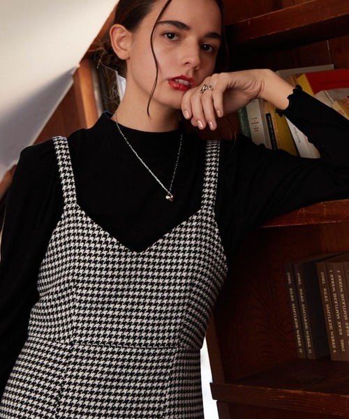 Cheek（チーク）の「マーメイドジャンスカ（ジャンパースカート・レディース・ブラウン/ホワイト×ブラック/グレー・MEDIUM）」の17枚目の写真