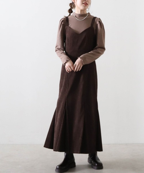 Cheek（チーク）の「マーメイドジャンスカ（ジャンパースカート・レディース・ブラウン/ホワイト×ブラック/グレー・MEDIUM）」の19枚目の写真