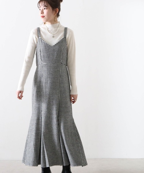 Cheek（チーク）の「マーメイドジャンスカ（ジャンパースカート・レディース・ブラウン/ホワイト×ブラック/グレー・MEDIUM）」の22枚目の写真