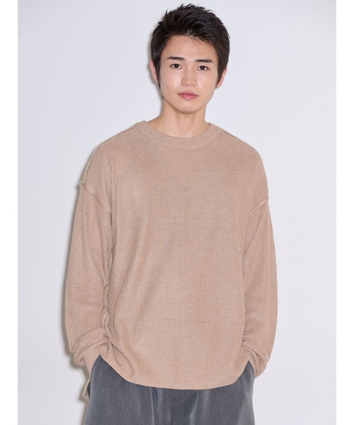 COTORICA（コトリカ）の「フロントスイッチニット（ニット/セーター・メンズ・ベージュ/ブラック・LARGE/MEDIUM）」の18枚目の写真