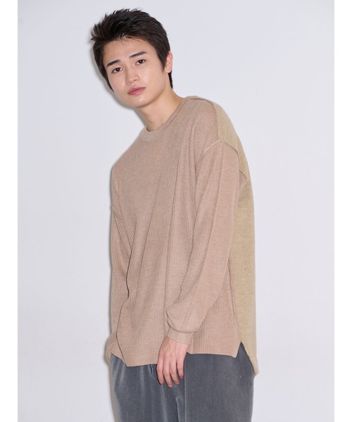 COTORICA（コトリカ）の「フロントスイッチニット（ニット/セーター・メンズ・ベージュ/ブラック・LARGE/MEDIUM）」の19枚目の写真