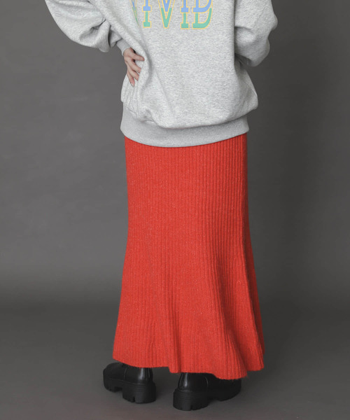 SENSE OF PLACE by URBAN RESEARCH（センスオブプレイスバイアーバンリサーチ）の「ニットマーメイドスカート（スカート・レディース・ライトブルー/ブラック/レッド・ONE）」の8枚目の写真