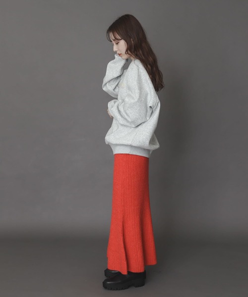 SENSE OF PLACE by URBAN RESEARCH（センスオブプレイスバイアーバンリサーチ）の「ニットマーメイドスカート（スカート・レディース・ライトブルー/ブラック/レッド・ONE）」の12枚目の写真