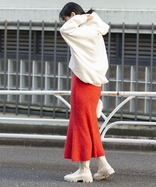 SENSE OF PLACE by URBAN RESEARCH（センスオブプレイスバイアーバンリサーチ）の「ニットマーメイドスカート（スカート・レディース・ライトブルー/ブラック/レッド・ONE）」の15枚目の写真