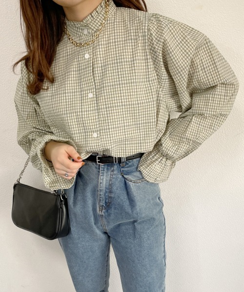 nemne store(ネンネストア)の「アソートフリルハイネックシャツ(シャツ/ブラウス・レディース・オフホワイト/グリーン系その他・フリー)」の13枚目の写真