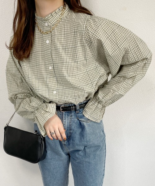 nemne store(ネンネストア)の「アソートフリルハイネックシャツ(シャツ/ブラウス・レディース・オフホワイト/グリーン系その他・フリー)」の16枚目の写真