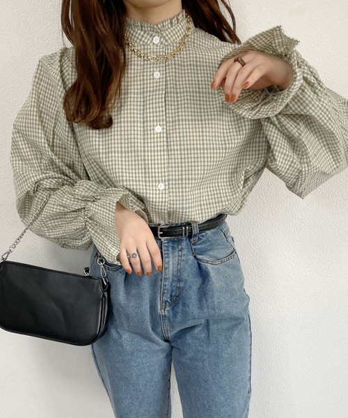 nemne store(ネンネストア)の「アソートフリルハイネックシャツ(シャツ/ブラウス・レディース・オフホワイト/グリーン系その他・フリー)」の17枚目の写真