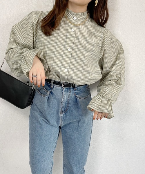 nemne store(ネンネストア)の「アソートフリルハイネックシャツ(シャツ/ブラウス・レディース・オフホワイト/グリーン系その他・フリー)」の18枚目の写真