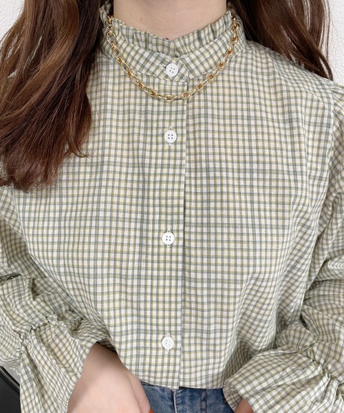 nemne store(ネンネストア)の「アソートフリルハイネックシャツ(シャツ/ブラウス・レディース・オフホワイト/グリーン系その他・フリー)」の20枚目の写真