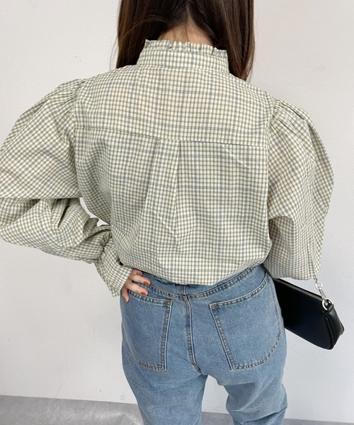 nemne store(ネンネストア)の「アソートフリルハイネックシャツ(シャツ/ブラウス・レディース・オフホワイト/グリーン系その他・フリー)」の22枚目の写真