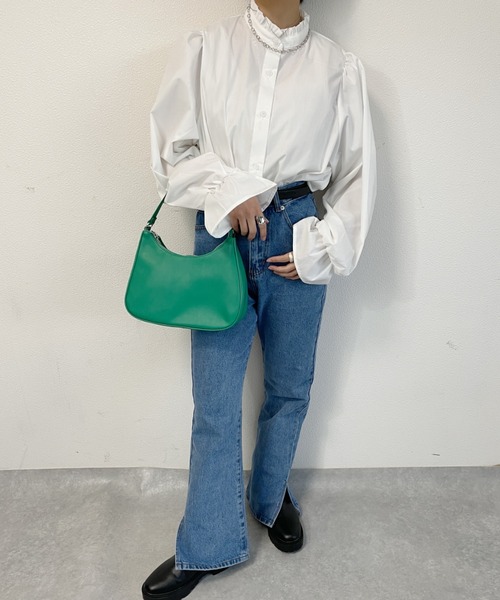 nemne store(ネンネストア)の「アソートフリルハイネックシャツ(シャツ/ブラウス・レディース・オフホワイト/グリーン系その他・フリー)」の8枚目の写真