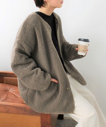 GeeRA | キルト＆ボアリバーシブルコート(その他アウター)