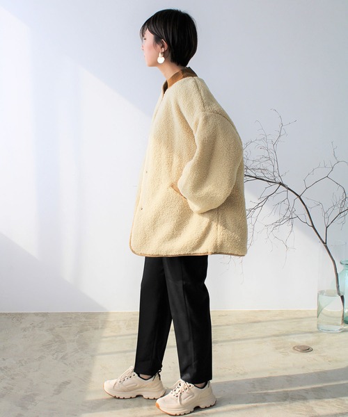 GeeRA（ジーラ）の「キルト＆ボアリバーシブルコート（その他アウター・レディース・ベージュ/アイボリー/モカ・MEDIUM）」の18枚目の写真