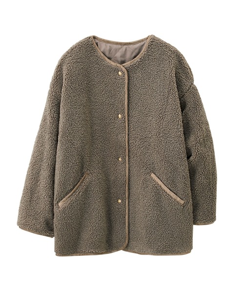 GeeRA（ジーラ）の「キルト＆ボアリバーシブルコート（その他アウター・レディース・ベージュ/アイボリー/モカ・MEDIUM）」の11枚目の写真