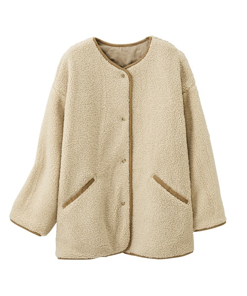 GeeRA（ジーラ）の「キルト＆ボアリバーシブルコート（その他アウター・レディース・ベージュ/アイボリー/モカ・MEDIUM）」の19枚目の写真