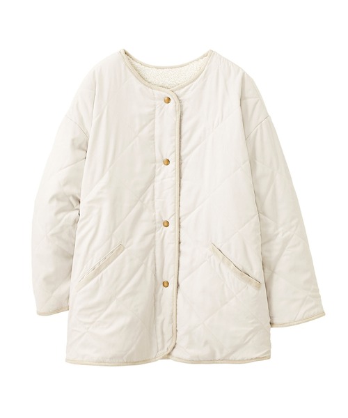 GeeRA（ジーラ）の「キルト＆ボアリバーシブルコート（その他アウター・レディース・ベージュ/アイボリー/モカ・MEDIUM）」の16枚目の写真