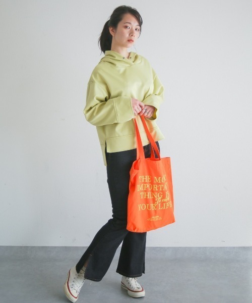 spoon store（スプーンストア）の「ロゴプリントカラフルトート（トートバッグ・レディース・オレンジ/グリーン・フリー）」の21枚目の写真