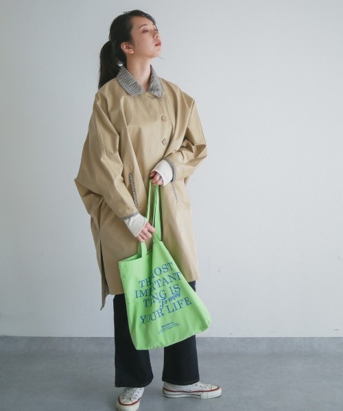 spoon store（スプーンストア）の「ロゴプリントカラフルトート（トートバッグ・レディース・オレンジ/グリーン・フリー）」の5枚目の写真