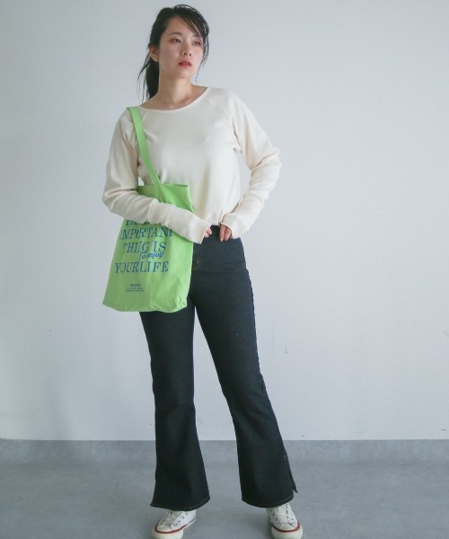 spoon store（スプーンストア）の「ロゴプリントカラフルトート（トートバッグ・レディース・オレンジ/グリーン・フリー）」の10枚目の写真