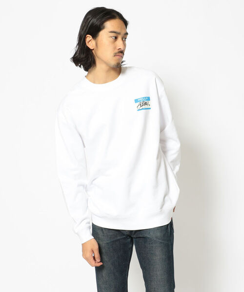 AVIREX(アヴィレックス)の「【直営店限定】HELLO MY BRAND IS SWEAT/ ハロー マイブランド イズスウェット / AVIREX / アヴィレックス(スウェット・メンズ・ホワイト/ブラック・MEDIUM/LARGE/X-LARGE)」の8枚目の写真