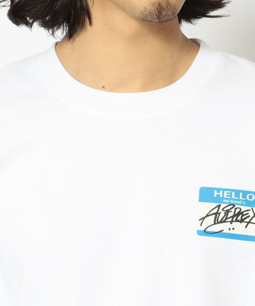 AVIREX(アヴィレックス)の「【直営店限定】HELLO MY BRAND IS SWEAT/ ハロー マイブランド イズスウェット / AVIREX / アヴィレックス(スウェット・メンズ・ホワイト/ブラック・MEDIUM/LARGE/X-LARGE)」の10枚目の写真