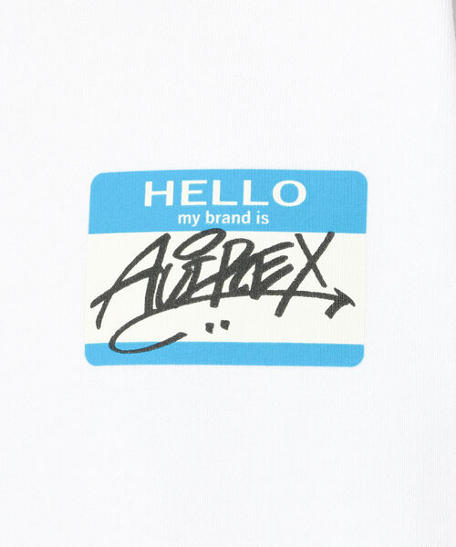 AVIREX(アヴィレックス)の「【直営店限定】HELLO MY BRAND IS SWEAT/ ハロー マイブランド イズスウェット / AVIREX / アヴィレックス(スウェット・メンズ・ホワイト/ブラック・MEDIUM/LARGE/X-LARGE)」の12枚目の写真