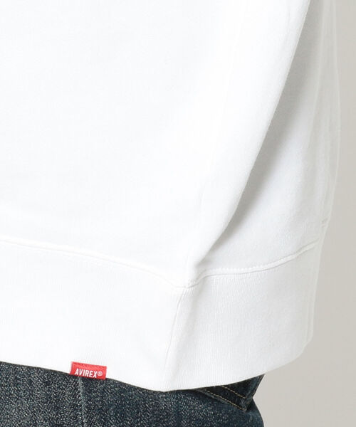 AVIREX(アヴィレックス)の「【直営店限定】HELLO MY BRAND IS SWEAT/ ハロー マイブランド イズスウェット / AVIREX / アヴィレックス(スウェット・メンズ・ホワイト/ブラック・MEDIUM/LARGE/X-LARGE)」の4枚目の写真