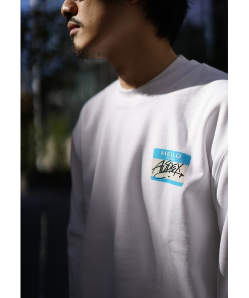 AVIREX(アヴィレックス)の「【直営店限定】HELLO MY BRAND IS SWEAT/ ハロー マイブランド イズスウェット / AVIREX / アヴィレックス(スウェット・メンズ・ホワイト/ブラック・MEDIUM/LARGE/X-LARGE)」の14枚目の写真