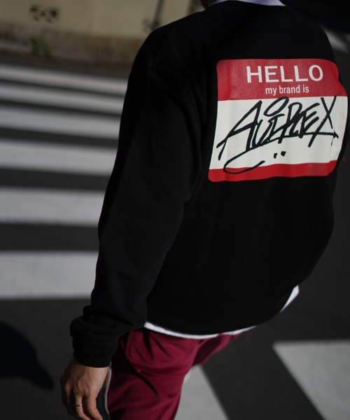 AVIREX(アヴィレックス)の「【直営店限定】HELLO MY BRAND IS SWEAT/ ハロー マイブランド イズスウェット / AVIREX / アヴィレックス(スウェット・メンズ・ホワイト/ブラック・MEDIUM/LARGE/X-LARGE)」の15枚目の写真
