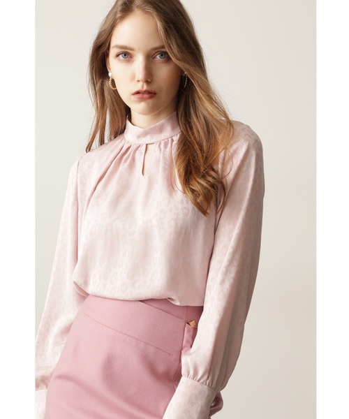 国内在庫即発送 スタンドカラージャカードブラウス シャツ ブラウス Pinky Dianne ピンキーアンドダイアン のファッション スーパーマーケット割引 Bahrain Lsib Co Uk