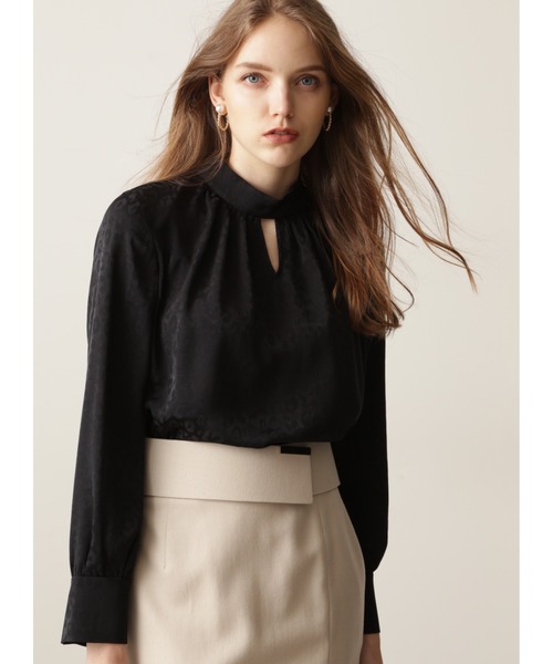 セール シャツ ブラウス トップス Pinky Dianne ピンキーアンドダイアン のファッション Pinky Dianne ピンキーアンドダイアン のシャツ ブラウス スタンドカラージャカードブラウス 031 をセール価格で購入できます Pinky Dianne スタンドカラー