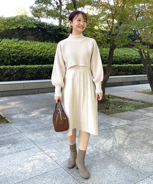 Index インデックス の 短丈ニットセット2wayワンピース Web限定サイズ ワンピース Wear