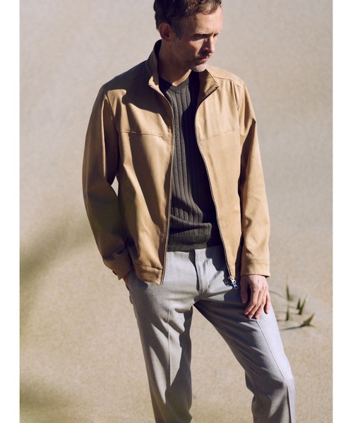 MEN'S BIGI（メンズビギ）の「コマスエードブルゾン（ブルゾン・メンズ・ブラック/ベージュ・01/02/03）」の3枚目の写真