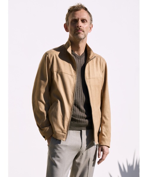 MEN'S BIGI（メンズビギ）の「コマスエードブルゾン（ブルゾン・メンズ・ブラック/ベージュ・01/02/03）」の4枚目の写真