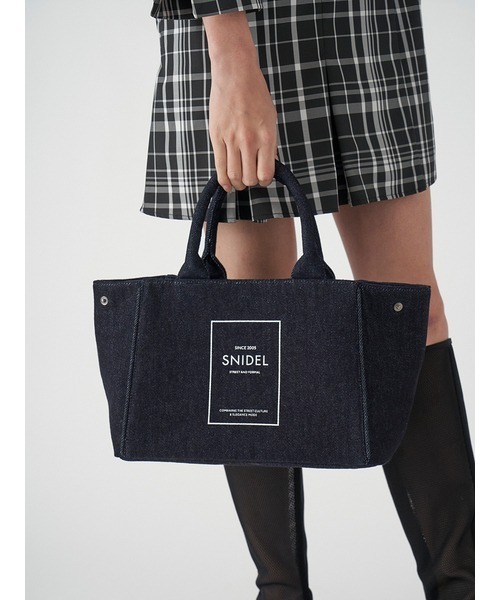 SNIDEL(スナイデル)の「キャンバスエコバッグ(エコバッグ/サブバッグ・レディース・ブルー/アイボリー/ダークブルー・FREE)」の13枚目の写真