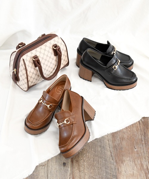 NOFALL(ノーフォール)の「厚底スタック風ビットローファー(ローファー・レディース・ブラック/ブラウン/ブラック系その他・LL/S/M/L)」の3枚目の写真