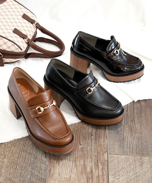 NOFALL(ノーフォール)の「厚底スタック風ビットローファー(ローファー・レディース・ブラック/ブラウン/ブラック系その他・LL/S/M/L)」の7枚目の写真