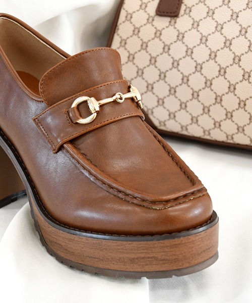 NOFALL(ノーフォール)の「厚底スタック風ビットローファー(ローファー・レディース・ブラック/ブラウン/ブラック系その他・LL/S/M/L)」の5枚目の写真