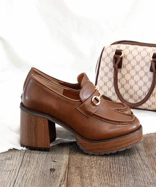 NOFALL(ノーフォール)の「厚底スタック風ビットローファー(ローファー・レディース・ブラック/ブラウン/ブラック系その他・LL/S/M/L)」の4枚目の写真