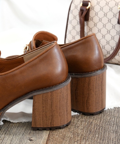 NOFALL(ノーフォール)の「厚底スタック風ビットローファー(ローファー・レディース・ブラック/ブラウン/ブラック系その他・LL/S/M/L)」の8枚目の写真