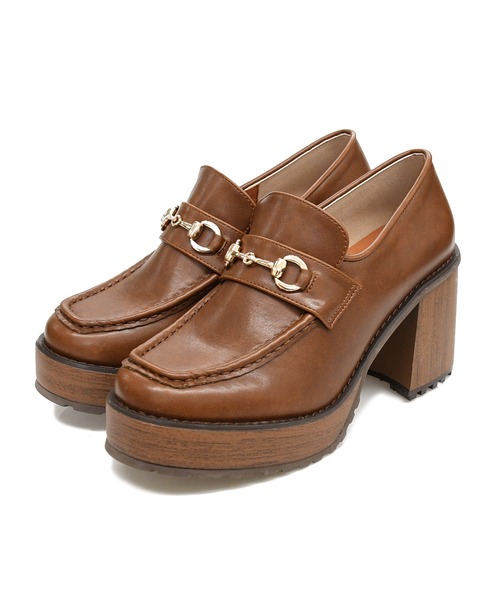 NOFALL(ノーフォール)の「厚底スタック風ビットローファー(ローファー・レディース・ブラック/ブラウン/ブラック系その他・LL/S/M/L)」の9枚目の写真