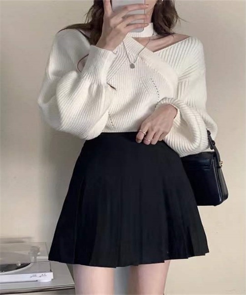 Dream garden（ドリームガーデン）の「プリーツ ミニスカート（スカート・レディース・ブラウン/ブラック/グレー/ネイビー/ホワイト/ボルドー・M/S/XL/2XL/L/3XL/XS）」の12枚目の写真