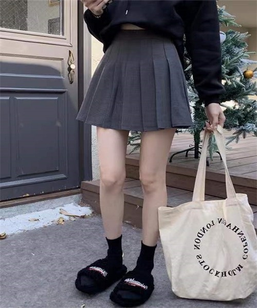 Dream garden（ドリームガーデン）の「プリーツ ミニスカート（スカート・レディース・ブラウン/ブラック/グレー/ネイビー/ホワイト/ボルドー・M/S/XL/2XL/L/3XL/XS）」の22枚目の写真