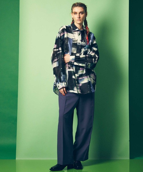 MAISON SPECIAL(メゾンスペシャル)の「《ユニセックスアイテム》シアーピンタックワイドパンツ 【MAISON SPECIAL/メゾンスペシャル】(その他パンツ・メンズ・ブルー/カーキ/チャコールグレー/ブラック・1/0)」の5枚目の写真