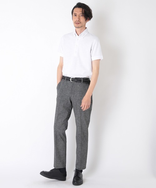 CROWDED CLOSET（クラウデッドクローゼット）の「スラブバーズアイポロシャツ（ポロシャツ・メンズ・ネイビー/ホワイト/グレー・02/03/04）」の10枚目の写真