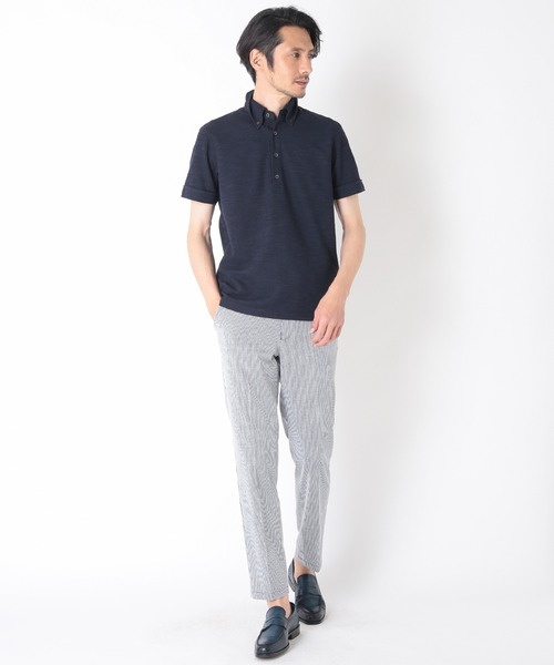 CROWDED CLOSET（クラウデッドクローゼット）の「スラブバーズアイポロシャツ（ポロシャツ・メンズ・ネイビー/ホワイト/グレー・02/03/04）」の14枚目の写真