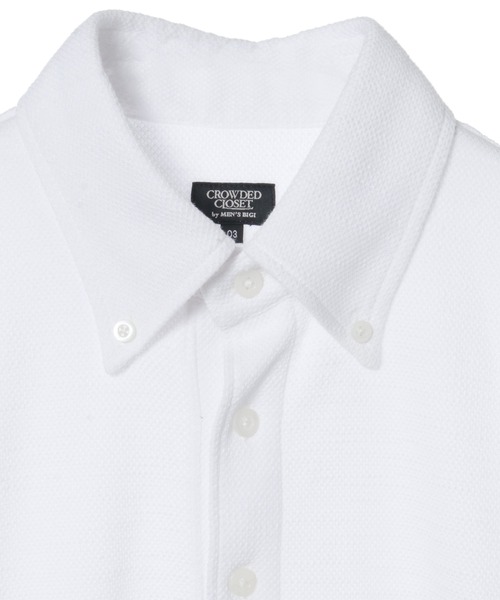 CROWDED CLOSET（クラウデッドクローゼット）の「スラブバーズアイポロシャツ（ポロシャツ・メンズ・ネイビー/ホワイト/グレー・02/03/04）」の19枚目の写真