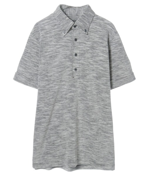 CROWDED CLOSET（クラウデッドクローゼット）の「スラブバーズアイポロシャツ（ポロシャツ・メンズ・ネイビー/ホワイト/グレー・02/03/04）」の16枚目の写真