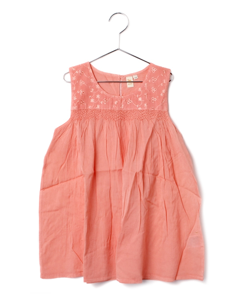 チャイハネ（チャイハネ）の「【チャイハネ】スモーネキッズブラウス130cm（ワンピース・キッズ・グリーン/アイボリー/ブルー/ピンク/ライトピンク/イエロー・FREE）」の6枚目の写真