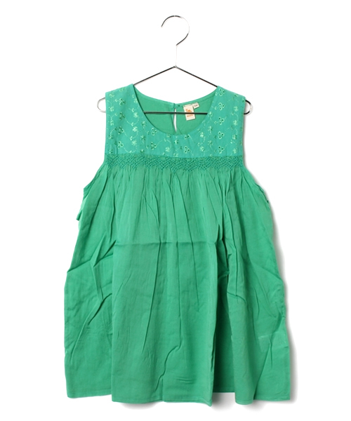 チャイハネ（チャイハネ）の「【チャイハネ】スモーネキッズブラウス130cm（ワンピース・キッズ・グリーン/アイボリー/ブルー/ピンク/ライトピンク/イエロー・FREE）」の3枚目の写真